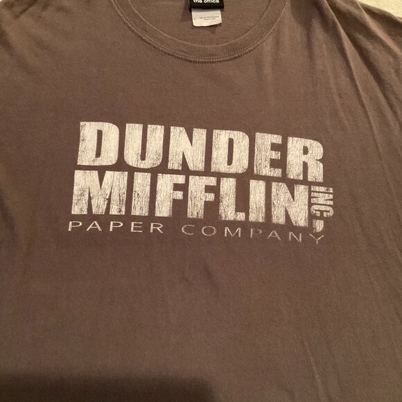 Dunder Mifflin The Office Grey Tee Shirt Mens Size Large - Picture 2 of 5